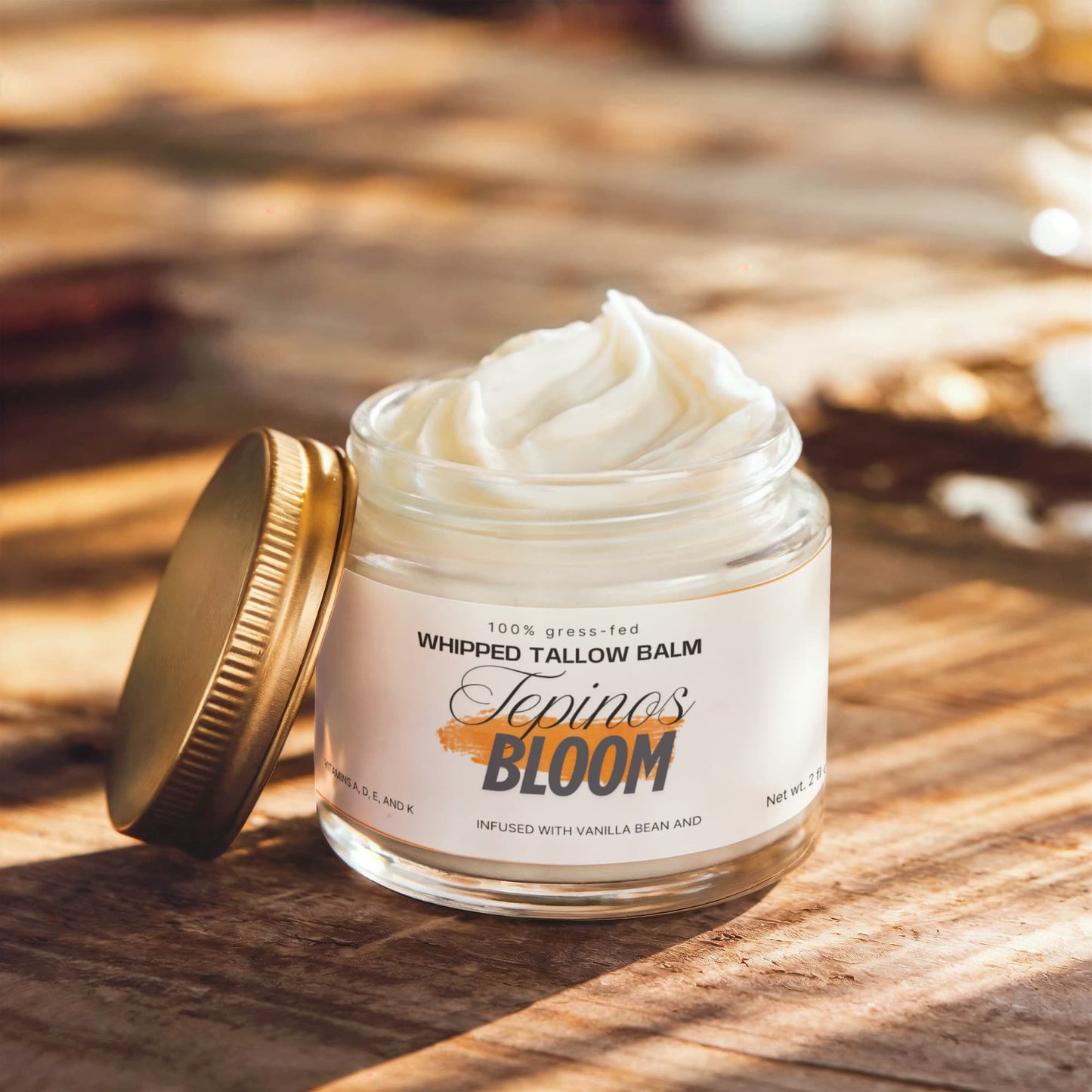 Whipped Grass-Fed Tallow Balm with Vanilla Bean