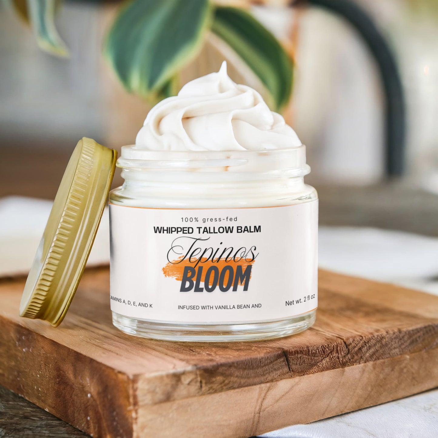 Whipped Grass-Fed Tallow Balm with Vanilla Bean