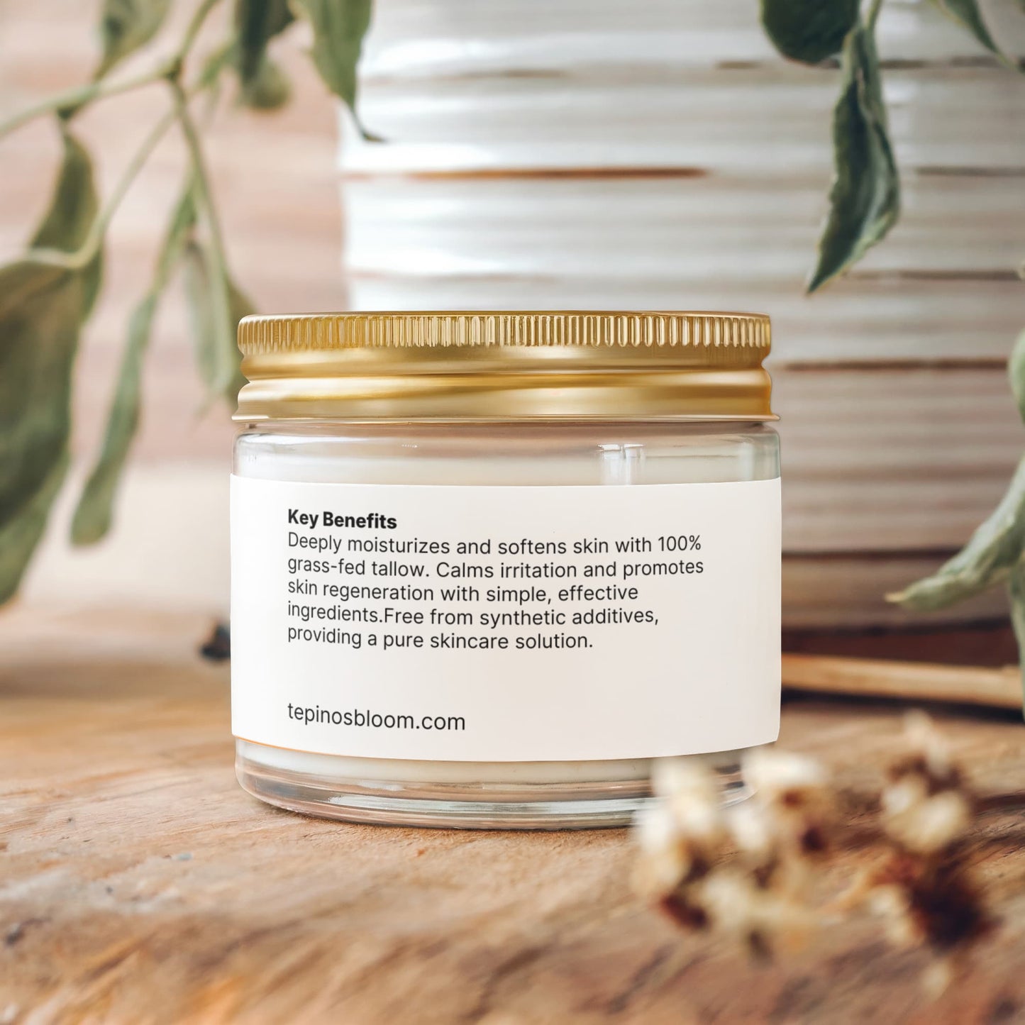 Whipped Grass-Fed Tallow Balm with Vanilla Bean
