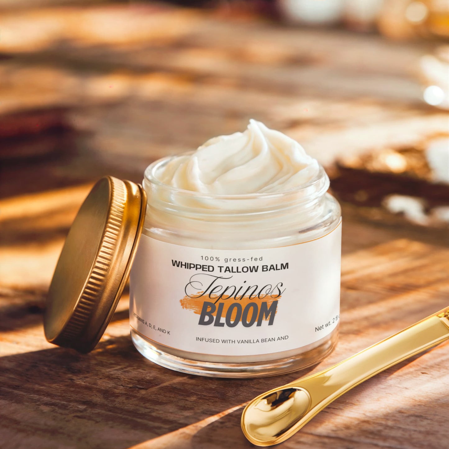 Whipped Grass-Fed Tallow Balm with Vanilla Bean